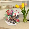 Acrylic Typewriter And Roses - 5D DIY Craft Ornament
