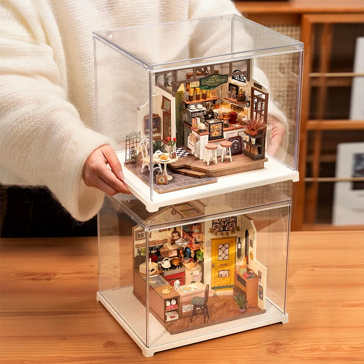 Rolife Dust Cover Display Box for Miniature House
