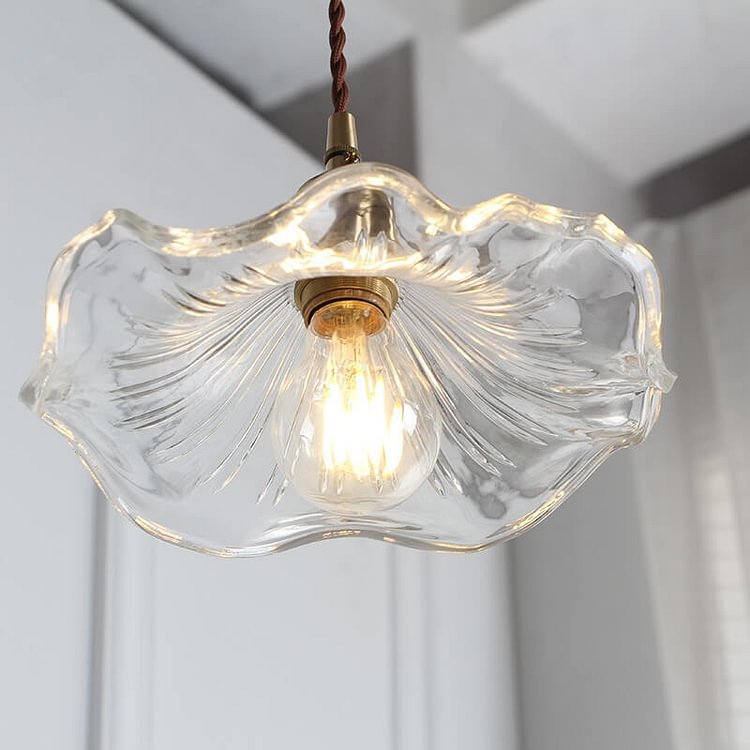 Retro Brass Glass Chandelier Ceiling Light - Appledas