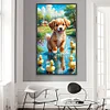 Diamond Painting -DIY Full Round Drill Dog Playing(40*70CM)