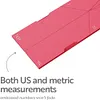 2 PCS 3-in-1 Measuring Spoons 6 Different Sizes Polygons Flat Fold Spoon(Red)
