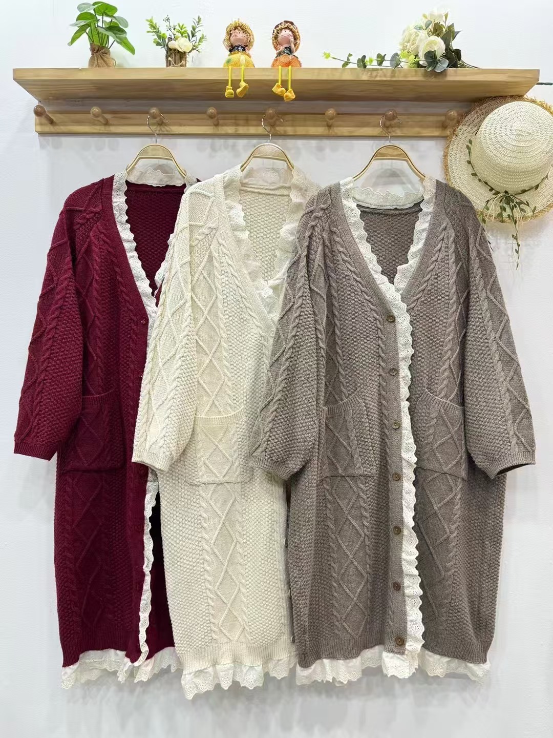 Chicfifth Sweater Women Winter Long Sleeve High Quality Autumn Vintage Top Knitted Cardigan