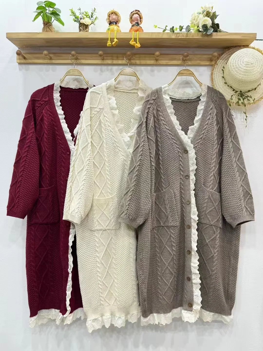 Chicfifth Sweater Women Winter Long Sleeve High Quality Autumn Vintage Top Knitted Cardigan