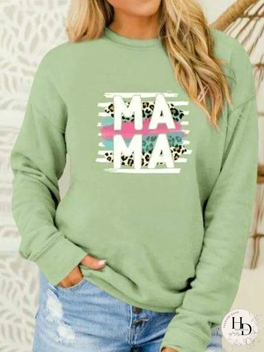 Crewneck Long Sleeve Sweatshirt for Women