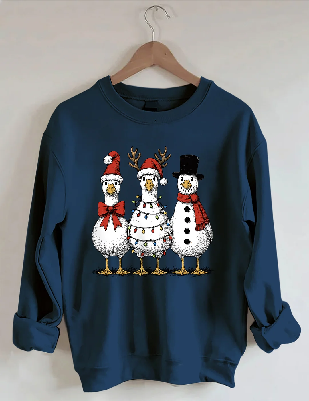 Vintage Christmas Goose Sweatshirt