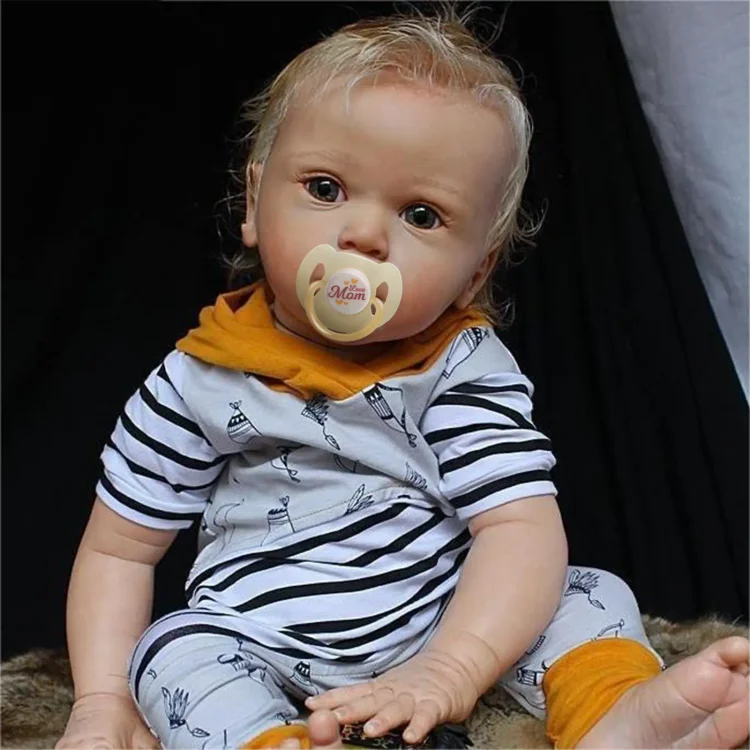 20" Reborn Baby Boy Doll with Blonde Hair,Toddler Boy Named Carlton Rebornartdoll® RSAW-Rebornartdoll®