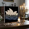(30x30cm)DIY Landmark Pearl Painting Art With Inner Frame Handmade Pearl Material Art Kit Living Room Decor(Sydney Opera House)