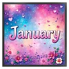 January-18CT Stamped Cross Stitch 25*25cm/9.84*9.84in tapestrymarket