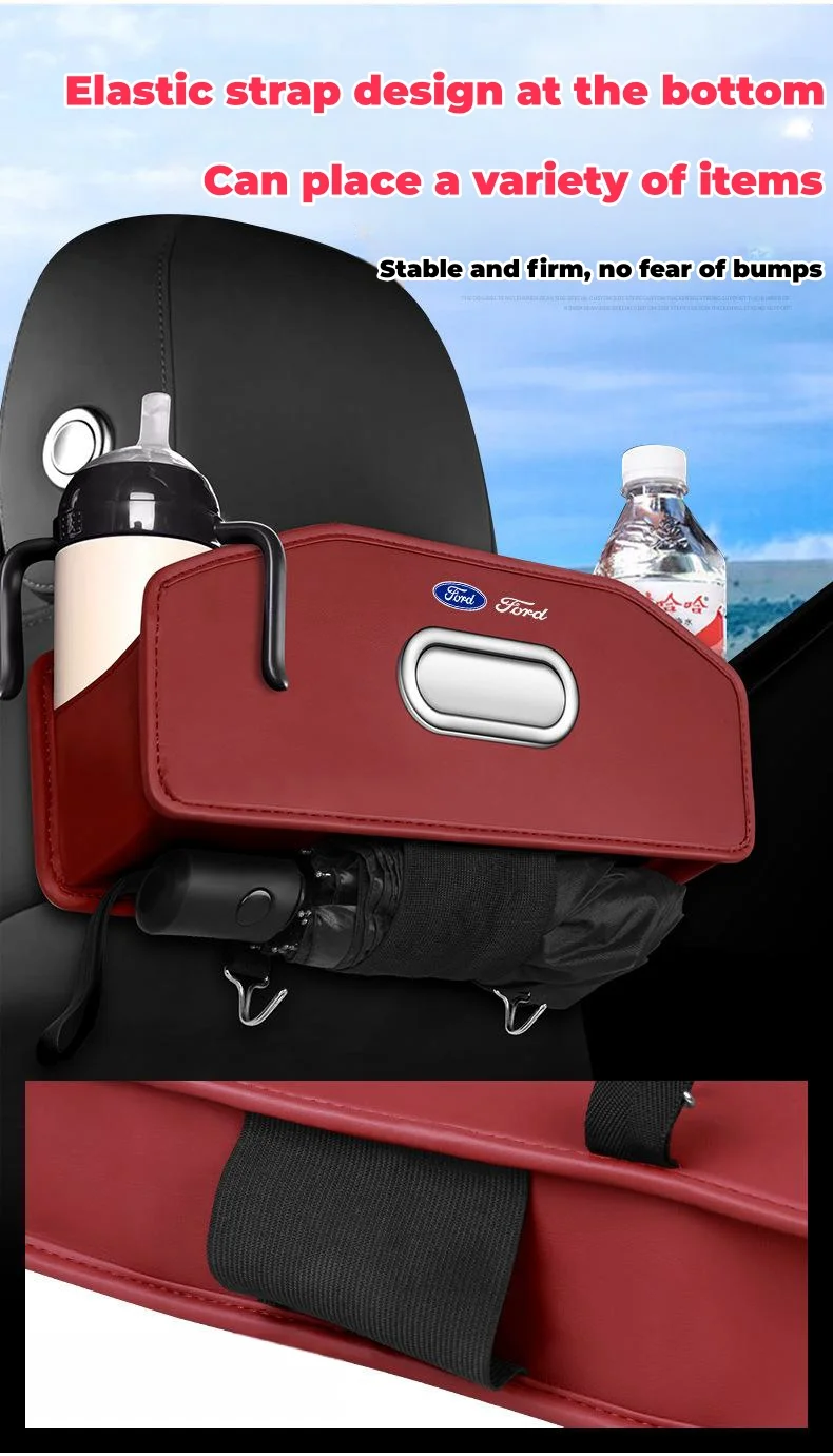 Car seat back hook multifunctional cup holder storage box