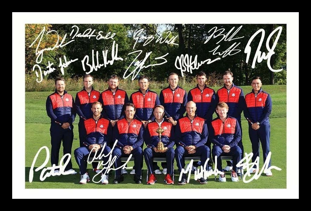 Team USA 2016 Ryder Cup Autograph Signed & Framed Photo Poster painting 1