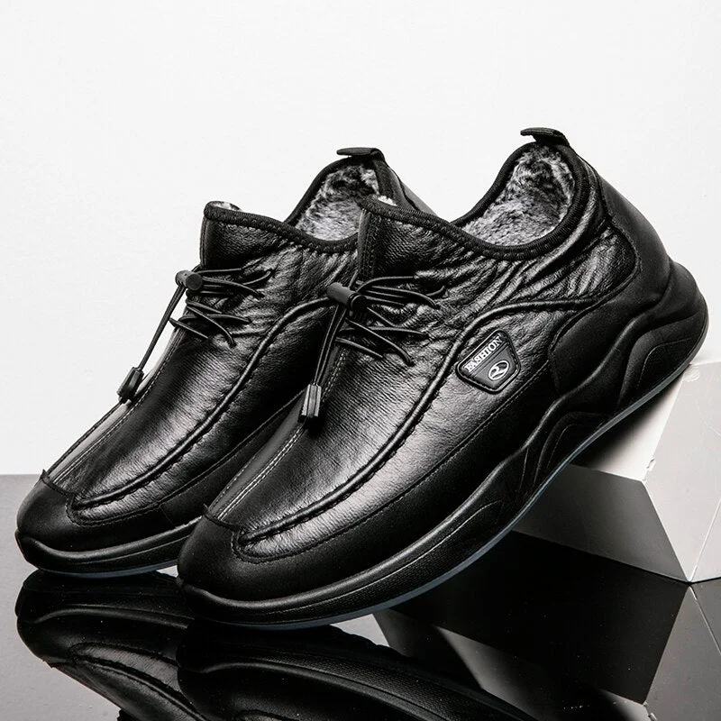 Spring Sneakers Men's Quality Leather Shoes Kitchen Shoes Casual Breathable Male Footwear Outdoor Non-slip Waterproof Loafers