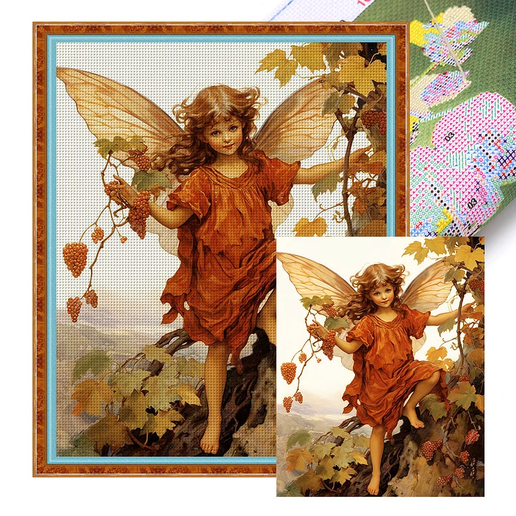 『YiShu』Angel Girl  - 11CT Stamped Cross Stitch(50*60cm)