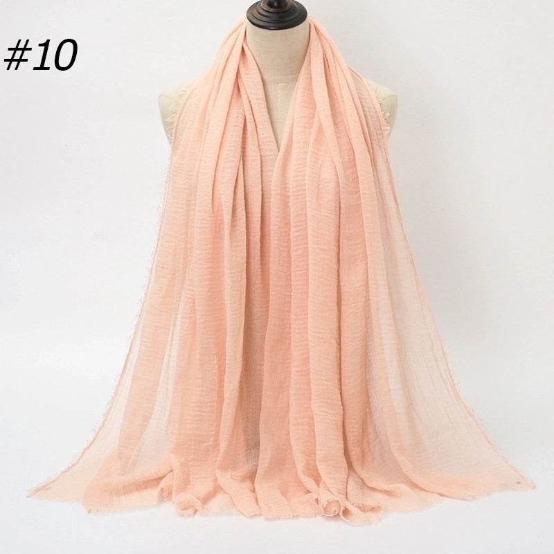 20 Pieces Fashion Solid Color Cotton Pashmina Scarves