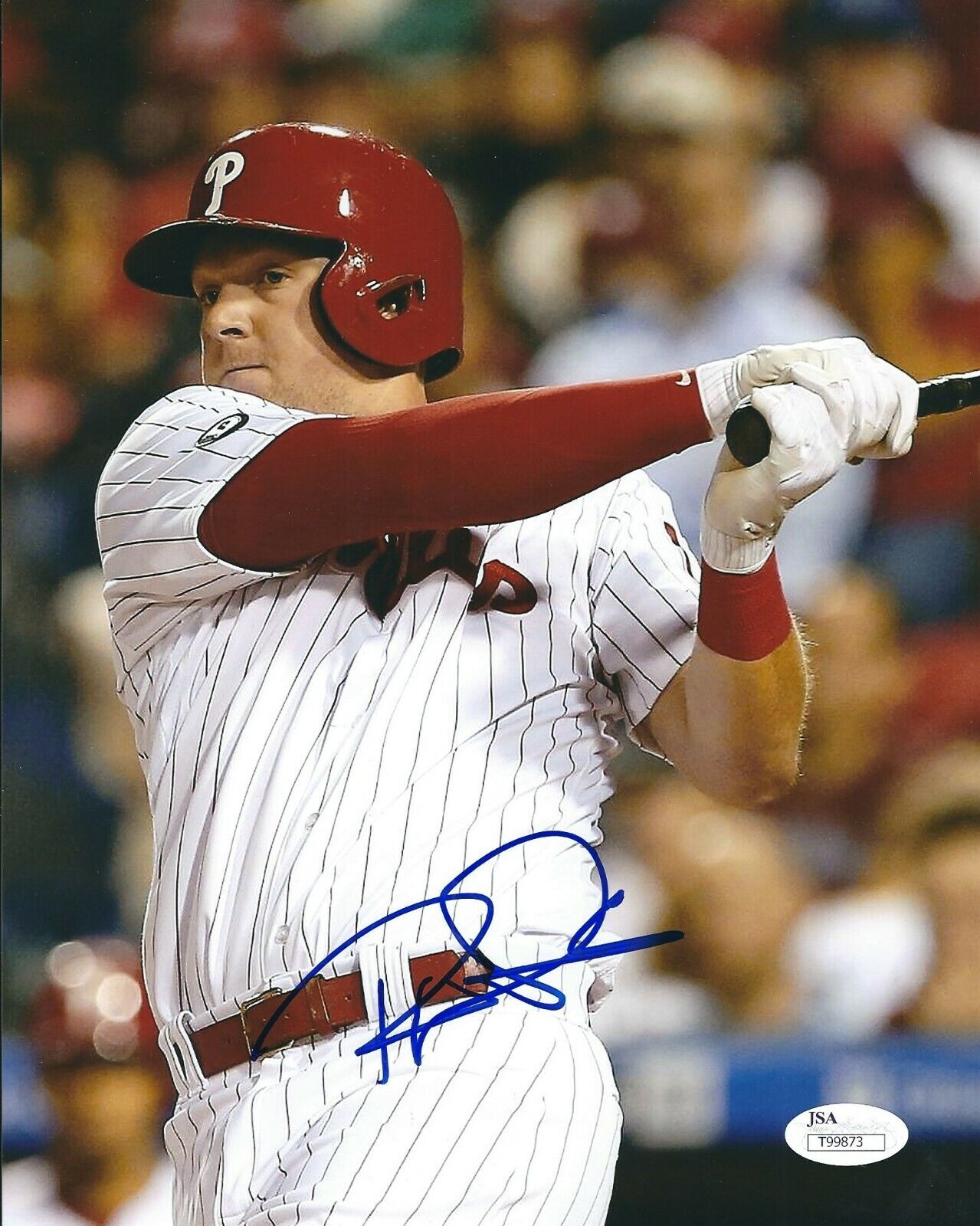 Autographed 8x10 RHYS HOSKINS Philadelphia Phillies Photo Poster painting - JSA Authenticated