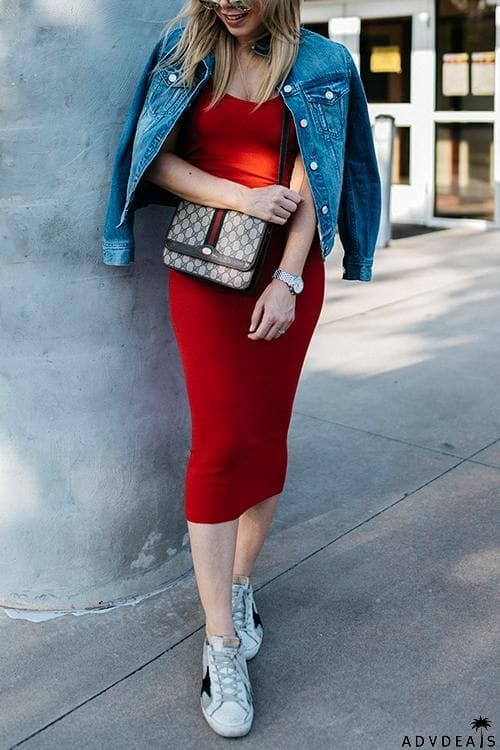 U Neck Sleeveless Bodycon Dress