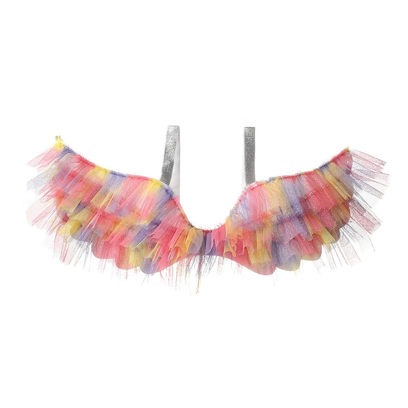 Rainbow Angel Wings Girl's Back Decoration Children's Princess Fairy Props Cos Small Accessories Decorative Costume