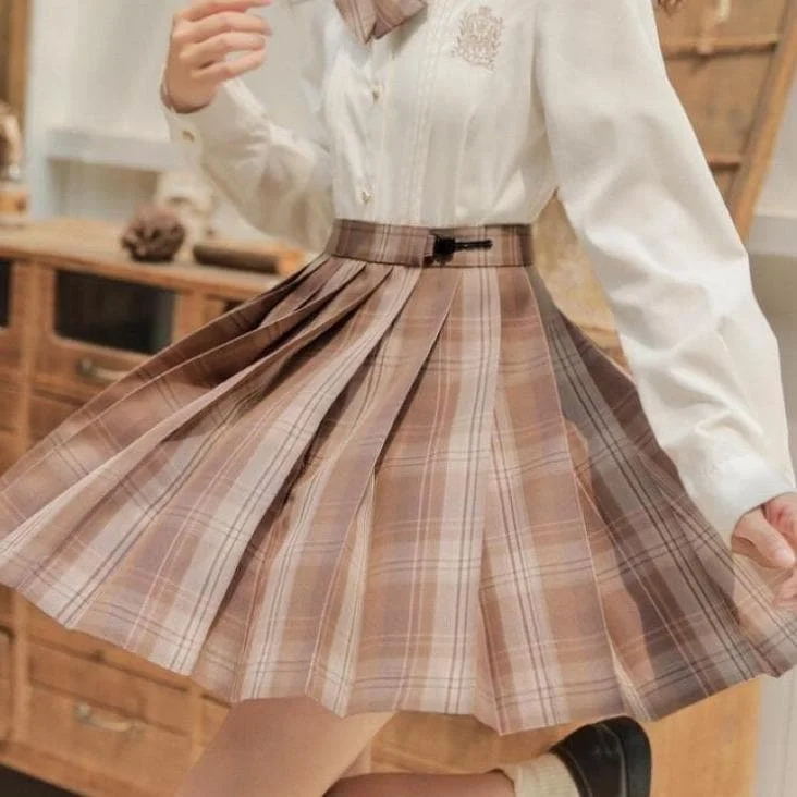 Sweet Cute Milk Chocolate Jk Uniform Skirts SP16182