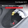 Rear Door Emergency Puller Extended Emergency Safety Pull Rope for Tesla Model Y