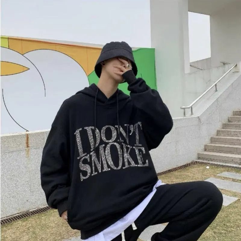 Brownm Don't Smoke Rhinestone Hoodie