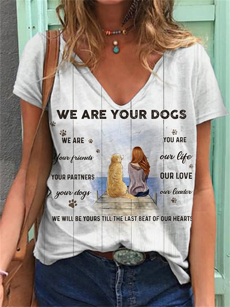 Artwishers Dog Lover Memorial V Neck T Shirt