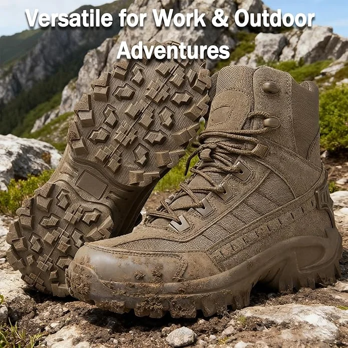 Mens Orthopedic Support Anti-Puncture Work Boots Waterproof Anti-Sprain Hiking Boots