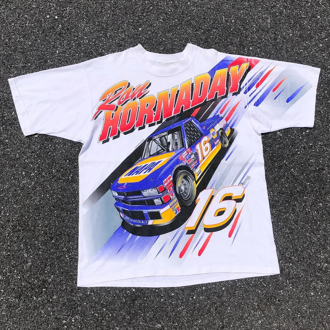 No.16 Racing Print Short Sleeve T-Shirt