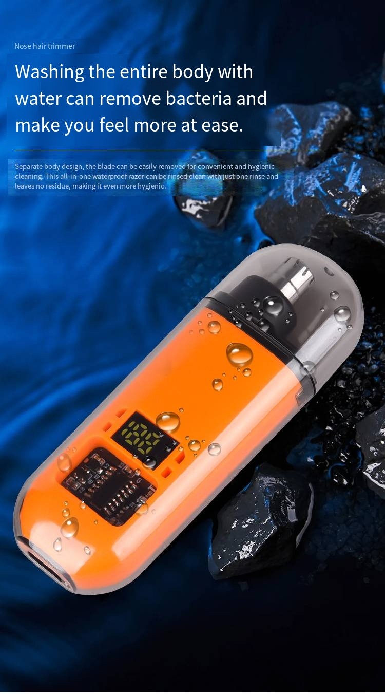 Likron Watches Likron Rechargeable Nose and Ear Hair Trimmer for Men - Portable Mini Electric Trimmer with Digital Display...