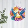 Diamond Painting Acrylic Hummingbird Flower Pendant