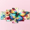 (100*50cm)Butterfly Flower - Full Round Drill Diamond Painting