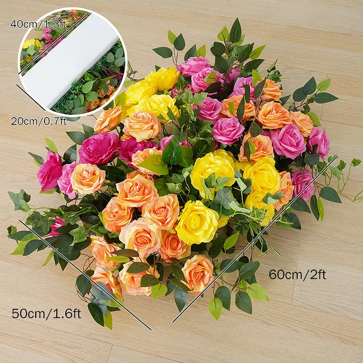 A8260 Orange Pink Wedding Backdrop Arch Frame Decor Arrangement