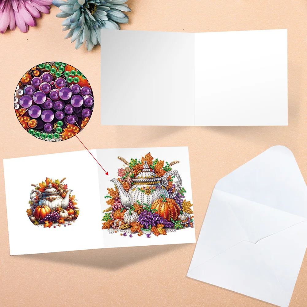 6PCS DIY Diamond Art Greeting Cards Congratulations Cards & Gifts (Halloween)