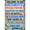 Hot Tub Rules  - Warning Vintage Metal Signs(12*16Inch)