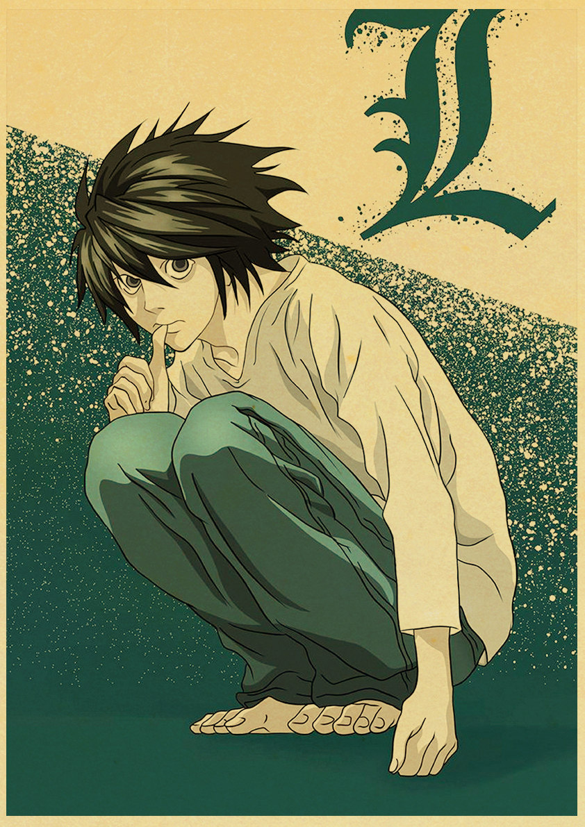 Classic Anime Series Death Note 2 Posters Retro Kraft Paper Poster Bar Room Decoration Painting Art Wall Sticker Picture