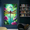 (US Only)5D DIY Full Square Drill Diamond Painting Dragonfly Animal Series Decor 50x75cm