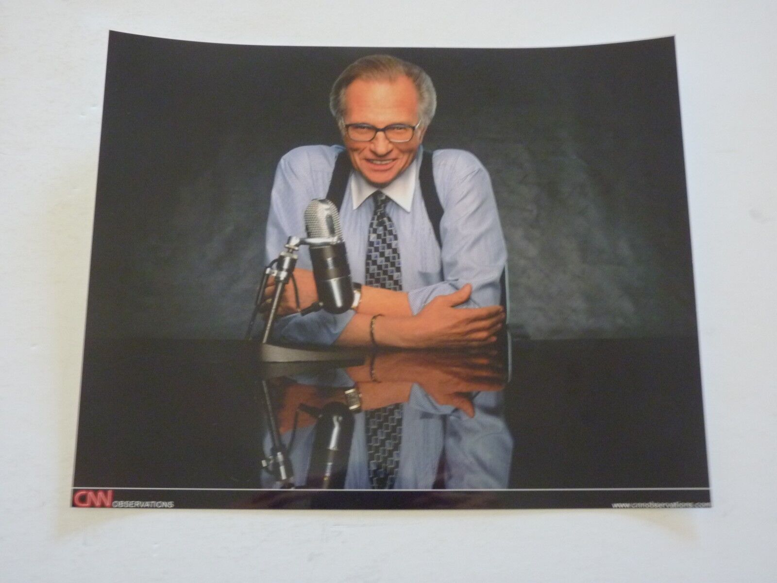 Larry King 8x10 Color Promo Photo Poster painting