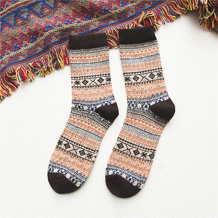 Comstylish Soft Warm Retro Tribal Socks