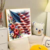 Diamond Painting -DIY Full Round Drill Independence Day Flag(40*40CM)