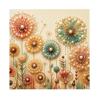 Pastel Firework Flower - Pearls Painting