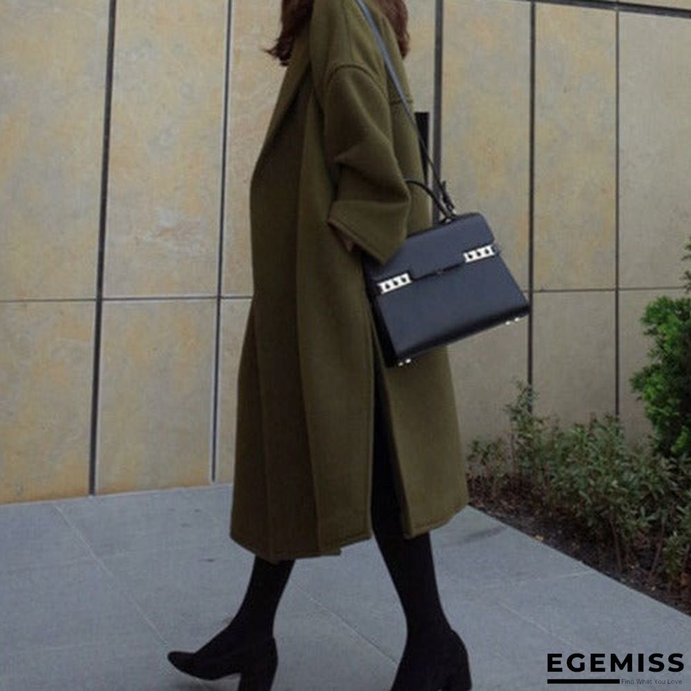 Autumn And Winter Woolen Loose Medium and Long Coat Women | EGEMISS