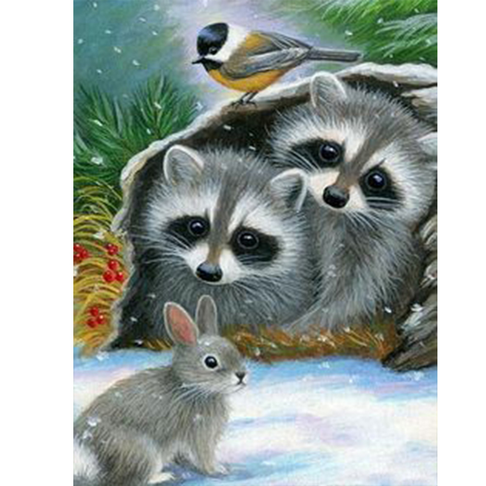 

Raccoon - Round Drill Diamond Painting - 30*40CM, 501 Original