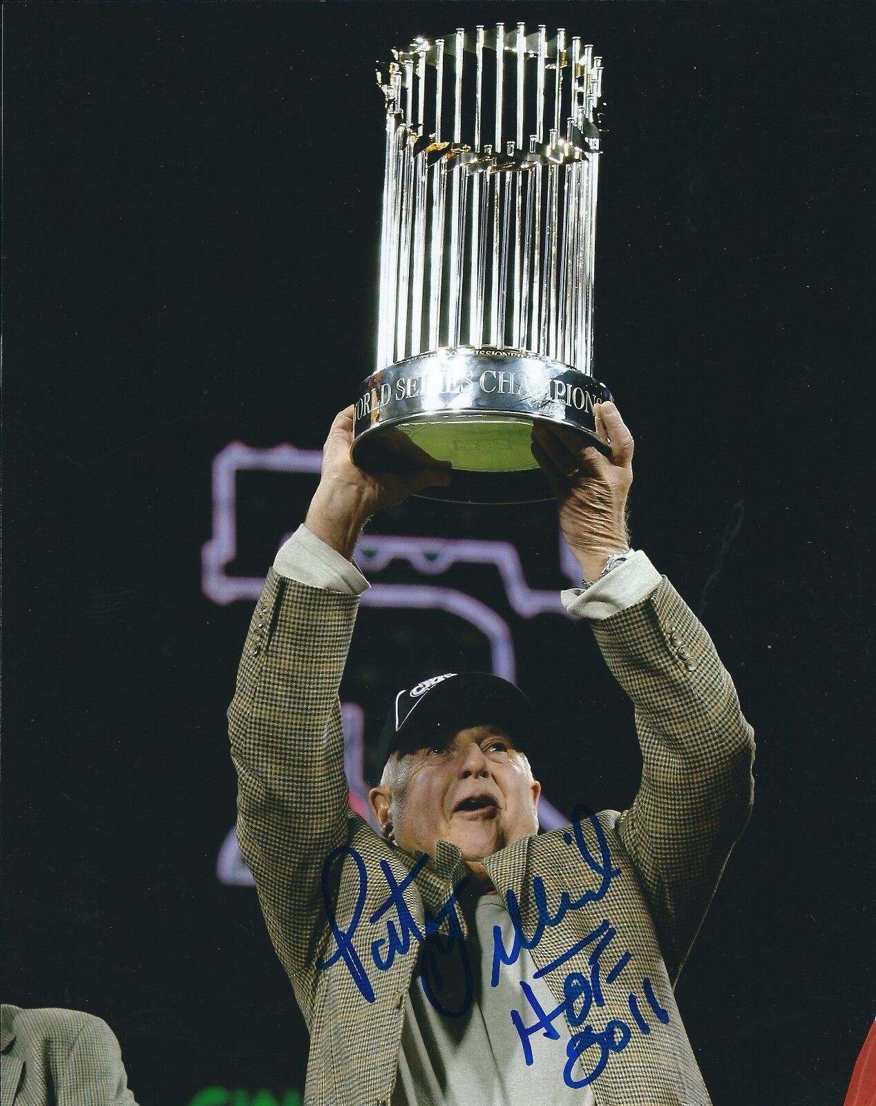 Autographed 8x10 PAT GILLICK HOF 2011 Philadelphia Phillies Photo Poster painting - COA