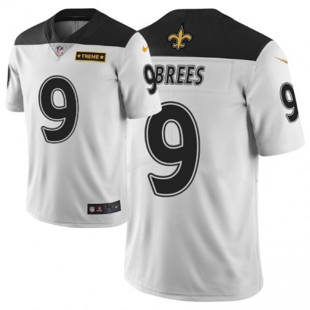 Men's New Orleans Saints  #9 Drew Brees White 2019 City Edition Limited Stitched NFL Jersey