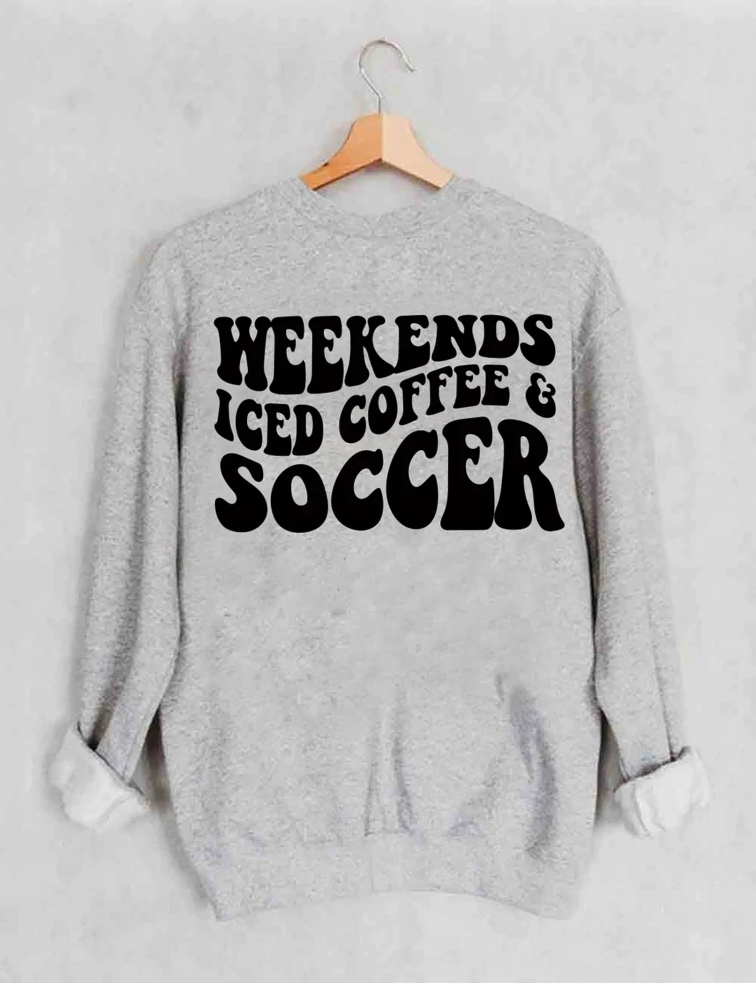 Weekends Iced Coffee Soccer Sweatshirt