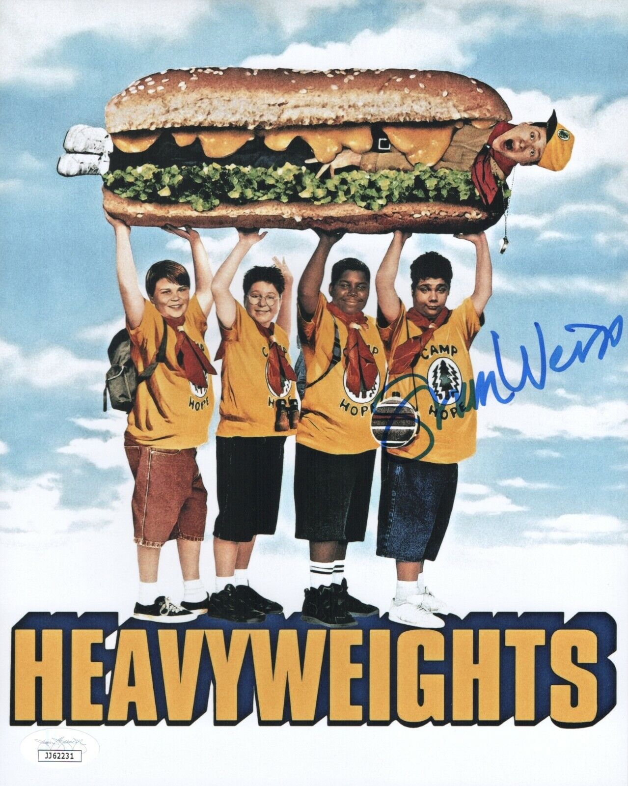 SHAUN WEISS Signed 8x10 Heavyweights Photo Poster painting JOSH BURNBALM Autograph COA JSA Cert