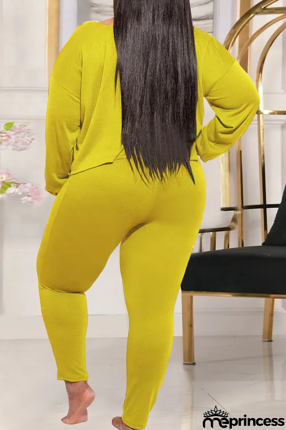 Grey Casual Solid Split Joint O Neck Plus Size Two Pieces