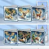 6Pcs Diamond Painting Deer Greeting Cards Christmas Cards