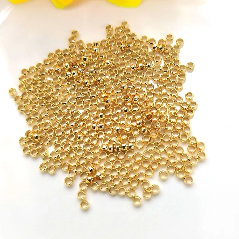 100 PCS/Package Copper Solid Color Beads