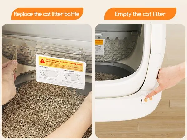 Meowant SC02 75L Large Smart Automatic Cat Litter Box Enclosure - APP Control, Self-Cleaning, Odor Removal, Anti-Pinch Design, Easy Installation for Multiple Cats, Smart Litter Box, Automatic Litter Box,sohochic