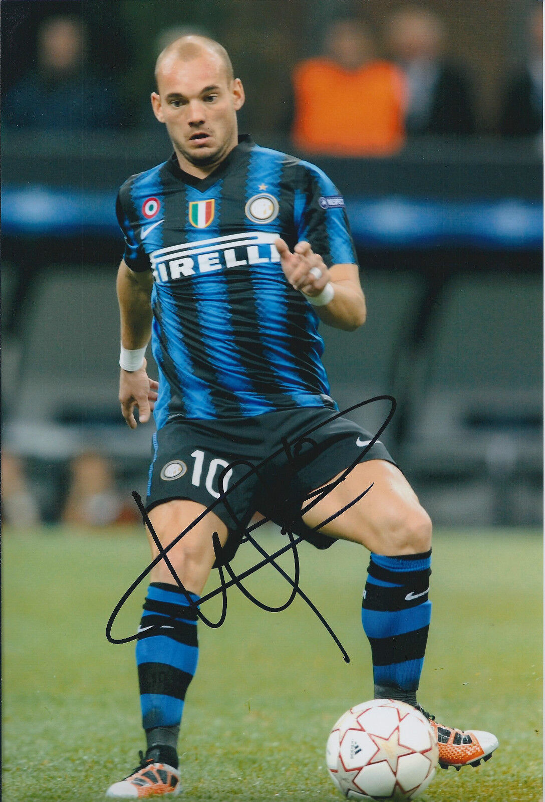 Wesley SNEIJDER Signed Autograph 12x8 Photo Poster painting AFTAL COA Inter Milan Italy Dutch