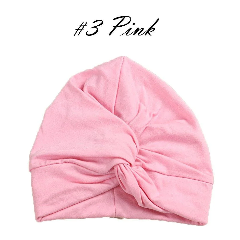 2019 Brand New Newborn Infant Baby Turban Toddler Kids Boy Girl Cotton Blends Hat Lovely Soft Cute Solid Knot Beanies Baby Gifts